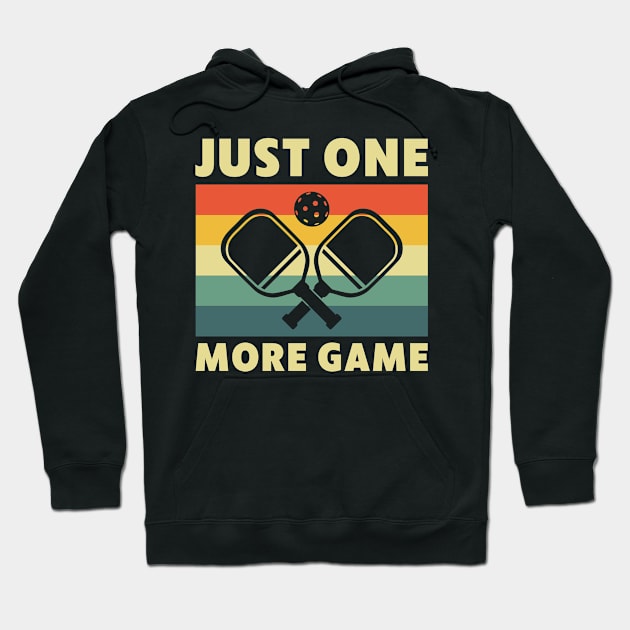 Pickleball Just One More Pickleball Game Funny Hoodie by Dr_Squirrel